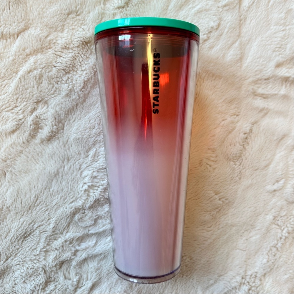 Starbucks Summer 2020 Collection Red White Ombre Tumbler 24oz Venti